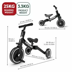 Promo 🌟 Besrey 5 In 1 Toddler Bike For 10 Month To 4 Years Old Kids, Toddler Tricycle Kids Trikes Tricycle, Gift & Toys For Boy & Girl, Balance Training, Removable Pedals Red 🎉 -Kids' Tricycles Sales 41alTZGfthL