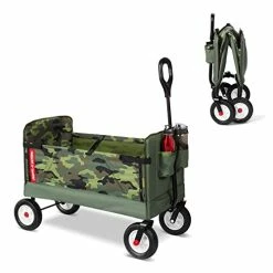 Promo 🎉 3-in-1 Camo Folding Wagon For Kids, Garden, & Cargo, Green Collapsible Wagon 🤩