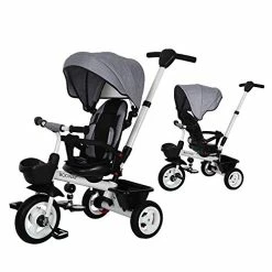 Outlet 🌟 EOOWOY BOOWAY Baby Trike, 6-in-1 Kids Stroller Tricycle With Adjustable Push Handle, Removable Canopy, Safety Harness For 6 Months - 5 Year Old Gray ✔️ 17 Outlet 🌟 EOOWOY BOOWAY Baby Trike, 6-in-1 Kids Stroller Tricycle With Adjustable Push Handle, Removable Canopy, Safety Harness For 6 Months - 5 Year Old Gray ✔️ -Kids' Tricycles Sales 41bBnm5yWL