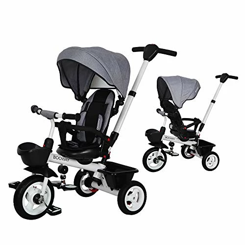 Outlet 🌟 EOOWOY BOOWAY Baby Trike, 6-in-1 Kids Stroller Tricycle With Adjustable Push Handle, Removable Canopy, Safety Harness For 6 Months - 5 Year Old Gray ✔️ 9 Outlet 🌟 EOOWOY BOOWAY Baby Trike, 6-in-1 Kids Stroller Tricycle With Adjustable Push Handle, Removable Canopy, Safety Harness For 6 Months - 5 Year Old Gray ✔️ - Image 9