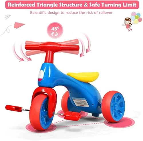 Coupon 🎁 Generic FUTADA Kids Tricycle, Rider Trike With Foot Pedals, BB Sound & Storage Box, Balance Bike Walker, 3 Wheels Bicycle For Toddler 1-3 Years Old, 🎂 Birthday Gift For Children 👧 Girls Boys (Blue) ⌛ 2 Coupon 🎁 Generic FUTADA Kids Tricycle, Rider Trike With Foot Pedals, BB Sound & Storage Box, Balance Bike Walker, 3 Wheels Bicycle For Toddler 1-3 Years Old, 🎂 Birthday Gift For Children 👧 Girls Boys (Blue) ⌛ - Image 2