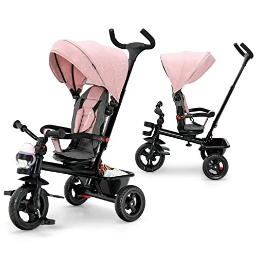 Best reviews of ❤️ BABY JOY Tricycle, 5 In 1 Toddler Bike W/ Removable Push Handle, Reversible Seat, EVA Wheel, Adjustable Canopy, Cup Holder & Storage, Ideal For Kids 1.5-5 Years Old, Tricycle For Toddler (Pink) 🥰 1 Best reviews of ❤️ BABY JOY Tricycle, 5 In 1 Toddler Bike W/ Removable Push Handle, Reversible Seat, EVA Wheel, Adjustable Canopy, Cup Holder & Storage, Ideal For Kids 1.5-5 Years Old, Tricycle For Toddler (Pink) 🥰