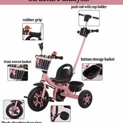 Wholesale 🌟 LSQXSS Kids Tricycles For Age 1.5 To 6 Year Old,Kids Trikes With Detachable Parent Pushrod,Retractable Footrest,Indoor Outdoor Boy Girl Ride-on Bike,Foam Wheel Green 🛒 -Kids' Tricycles Sales 41bjRBfJ7mL