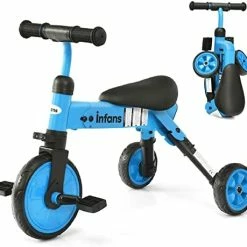 Best reviews of 👏 Kids Tricycles With 3 Wheels, Folding Rider Trike For Toddler 1-4 Years Old, Baby Balance Training Bike Perfect As Boys 👧 Girls Walking Bicycle With Detachable Pedal (2 In 1 Foldable, Blue) 🥰 -Kids' Tricycles Sales 41cT1ixYSXL. AC