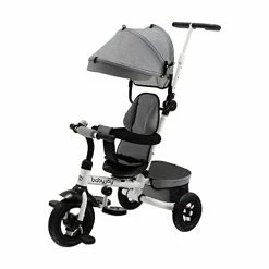 Brand new 🥰 Costzon Tricycle, 4 In 1 Toddler Bike W/Removable Push Handle, Bell, Rotatable Seat, EVA Wheel, Adjustable Canopy, Storage Basket, Trike For Kids 1-5 Years Old, Tricycle For Toddler Blue 🧨