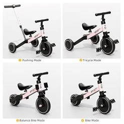 Buy 🥰 67i Tricycles For 1-3 Year Old Toddler Tricycle With Push Handle For 1-3 Years Old Trikes For Toddlers With Push Handle Boys And 👧 Girls Kids Push Trike Toddler Bike With Removable Pedals Adjustable Seat And Handle Green With Hadle 👍 -Kids' Tricycles Sales 41d7scX89aL