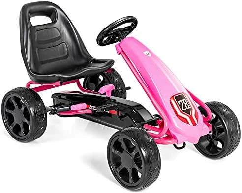 Flash Sale π Pedal Go Kart, 4-Wheel Off Road Pedal Car W/ Handbrake & Clutch, 2-Position Adjustable Seat, Ride On Go Cart For Kids, Gift For Boys π§ Girls(Pink) π 6 Flash Sale π Pedal Go Kart, 4-Wheel Off Road Pedal Car W/ Handbrake & Clutch, 2-Position Adjustable Seat, Ride On Go Cart For Kids, Gift For Boys π§ Girls(Pink) π - Image 6