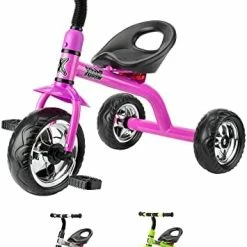 Best Sale 👏 Xootz Tricycle For Kids, Trike Easy Clip And Portable - Pink 💯 -Kids' Tricycles Sales 41e8sjVKhL. AC