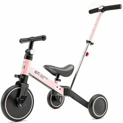 Best Pirce ❤️ 67i 3 In 1 Tricycle For 1-3 Year Old Toddler Bike Kids Tricycles For 1-3 Year Olds Toddler Tricycle Kids Trikes Adjustable Seat And Removable Pedal Baby Balance Bike Boys 👧 Girls Pink+handle 💯 -Kids' Tricycles Sales 41gCMQtQnCL. AC