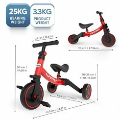 New ❤️ PLEKER 3 In 1 Toddler Bikes For 10 Month To 4 Years Old Kids Tricycles For Toddlers Balance Bike For 👧 Girls And Boys Yellow ⌛ -Kids' Tricycles Sales 41gGsOy8DsL