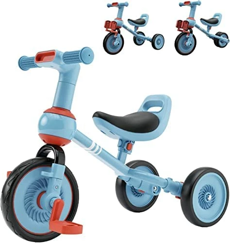 Budget π― GLAF Toddler Tricycle For 1-3 Years Olds Kids Trike Bike For Ages 2 π§ Girls Boys 4 In 1 Toddlers Bike With Push Handle Removable Pedal And Adjustable Seat Height Blue π₯° 9 Budget π― GLAF Toddler Tricycle For 1-3 Years Olds Kids Trike Bike For Ages 2 π§ Girls Boys 4 In 1 Toddlers Bike With Push Handle Removable Pedal And Adjustable Seat Height Blue π₯° - Image 9