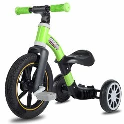 Discount 🌟 KRIDDO 3-in-1 Kids Tricycles For 2-3 Year Old, Toddler Balance Bike With Big Front Wheel, Convertible Trike And Bicycle For Boys 👧 Girls 18 Month To 4 Years, Removable Pedals For Push And Ride Fun, M Blue 🥰