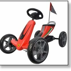 Budget ⌛ DAKOTT Ferrari Prime Kart Racer 4-Wheel Kids Pedal Kart, Red 🔔