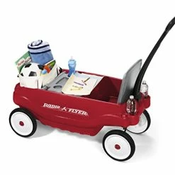 Hot Sale 🔔 Deluxe Family Wagon With Canopy, Plastic Red Wagon, For Ages 1.5+ 🧨 -Kids' Tricycles Sales 41kojyirs7L