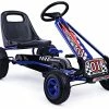 Cheapest 🧨 HONEY JOY Go Kart For Kids, 4 Wheel Quad Off-Road Pedal On Foot Go Cart W/Steering Wheels & Adjustable Seat, 2 Safety Brakes, EVA Tires, Clutch, Outdoor Racer Ride On Pedal Car (Blue) ⭐