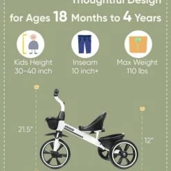 Best reviews of π KRIDDO Kids Tricycles Age 18 Month To 4 Years, Toddler Kids Trike For 1.5 To 3 Year Old, Gift Toddler Tricycles For 2 - 4 Year Olds, Trikes For Toddlers, White π 15 Best reviews of π KRIDDO Kids Tricycles Age 18 Month To 4 Years, Toddler Kids Trike For 1.5 To 3 Year Old, Gift Toddler Tricycles For 2 - 4 Year Olds, Trikes For Toddlers, White π -Kids' Tricycles Sales 41mQHanIviL