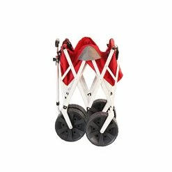 Cheap 🔔 MacSports Mac Sports Heavy Duty Steel Frame Collapsible Folding 150 Pound Capacity Outdoor Beach Garden Utility Wagon Cart With 4 All Terrain Wheels, Red/Grey 🎁 -Kids' Tricycles Sales 41noZAF0gWL