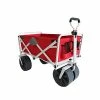 Cheap 🔔 MacSports Mac Sports Heavy Duty Steel Frame Collapsible Folding 150 Pound Capacity Outdoor Beach Garden Utility Wagon Cart With 4 All Terrain Wheels, Red/Grey 🎁