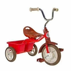 Hot Sale β€οΈ Italtrike Transporter Classic Tricycle With Basket For Toddlers And Kids, Adjustable Seat (Red) π