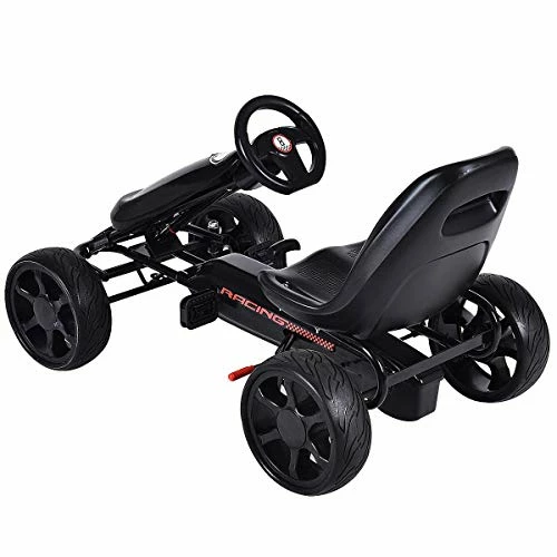 Budget π Costzon Pedal Go Kart For Kids, 4 Wheel Powered Ride On Car, Outdoor Indoor Pedal On Foot Racer Toys With Adjustable Seat, Clutch, Brake, EVA Wheels For Boys π§ Girls Gift (Black) π 3 Budget π Costzon Pedal Go Kart For Kids, 4 Wheel Powered Ride On Car, Outdoor Indoor Pedal On Foot Racer Toys With Adjustable Seat, Clutch, Brake, EVA Wheels For Boys π§ Girls Gift (Black) π - Image 3