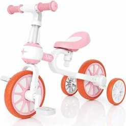 Hot Sale ⭐ 3 In 1 Toddler Bike For 18 Months To 3 Years Old Boy Girl Toddler Tricycle Kids Trikes For Toddler Tricycles Baby Bike Infant Trike Pink 🔔 -Kids' Tricycles Sales 41q5ZXK3hL. AC