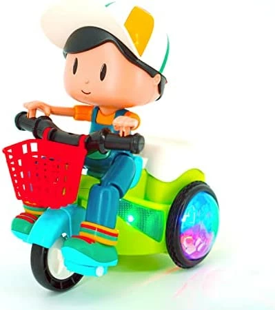 Budget π ZHIXIRONG Glowing Cool Stunt Tricycle, 1 Piece Stunt Tricycle Toy With Blinking LED Tires And Batteries, Suitable For 2 Years And Older, π₯³ Birthday Gifts For Boys And π§ Girls Green 𧨠6 Budget π ZHIXIRONG Glowing Cool Stunt Tricycle, 1 Piece Stunt Tricycle Toy With Blinking LED Tires And Batteries, Suitable For 2 Years And Older, π₯³ Birthday Gifts For Boys And π§ Girls Green 𧨠- Image 6