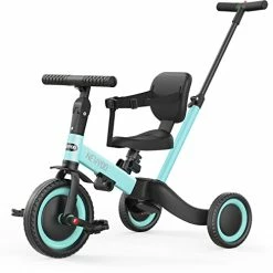 Coupon 🌟 Tricycles For 1-3 Year Olds, Toddler Bike, For Boys And 👧 Girls, Toddler Tricycle With Parent Push Handle, Trike With Backrest & Safety Belt, Blue, TR007 Blue-007 🤩