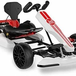Flash Sale 🌟 TWO DOTS Go Kart Bundle, Hoverboard And Go Kart Seat Attachment Combo - Outdoor Racer Pedal Car For Adult And Kids, Adjustable Length And Height- 9.3MPH - 264.5 Lbs Red Gokart & Orange Hoverboard 😉 -Kids' Tricycles Sales 41rz1aEeY7L. AC