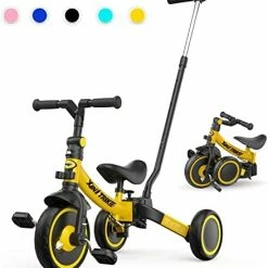 New ❤️ PLEKER 3 In 1 Toddler Bikes For 10 Month To 4 Years Old Kids Tricycles For Toddlers Balance Bike For 👧 Girls And Boys Yellow ⌛ -Kids' Tricycles Sales 41sPWPUICgL. AC
