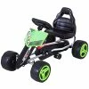 Discount 🔥 Aosom Kids Go Kart, 4 Wheeled Ride On Pedal Car, Racer For 3 Years, For Boys And 👧 Girls, Outdoor - Green ✨