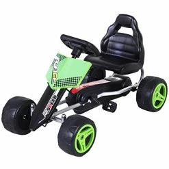Discount π₯ Aosom Kids Go Kart, 4 Wheeled Ride On Pedal Car, Racer For 3 Years, For Boys And π§ Girls, Outdoor - Green β¨