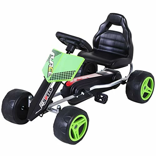 Discount π₯ Aosom Kids Go Kart, 4 Wheeled Ride On Pedal Car, Racer For 3 Years, For Boys And π§ Girls, Outdoor - Green β¨ 1 Discount π₯ Aosom Kids Go Kart, 4 Wheeled Ride On Pedal Car, Racer For 3 Years, For Boys And π§ Girls, Outdoor - Green β¨