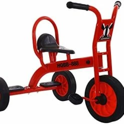 Hot Sale ⭐ WOGDKS Kids Tandem Trike For Riders Ages 3+,Double Seat Toddler Tricycle,Front Big Wheel,Non-Inflatable Wheels,Kids Outdoor Playground Riding Activity,Classroom,Daycare,Preschool Tricycle Red 1 🤩 -Kids' Tricycles Sales 41uVri1wOUL. AC