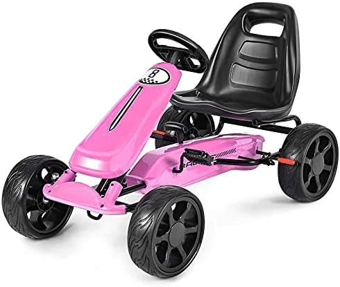 Flash Sale π Pedal Go Kart, 4-Wheel Off Road Pedal Car W/ Handbrake & Clutch, 2-Position Adjustable Seat, Ride On Go Cart For Kids, Gift For Boys π§ Girls(Pink) π 10 Flash Sale π Pedal Go Kart, 4-Wheel Off Road Pedal Car W/ Handbrake & Clutch, 2-Position Adjustable Seat, Ride On Go Cart For Kids, Gift For Boys π§ Girls(Pink) π - Image 10