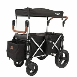 Cheapest β¨ Keenz Original 7S Stroller Wagon β Push Pull Folding Wagon Stroller β 2 Seater Collapsible Kids Wagon With Canopy, Cooler And Cup Holder β Durable Stroller Cart For 12m+ Babies And Toddlers - Black π