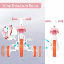 Hot Sale ⭐ 3 In 1 Toddler Bike For 18 Months To 3 Years Old Boy Girl Toddler Tricycle Kids Trikes For Toddler Tricycles Baby Bike Infant Trike Pink 🔔 -Kids' Tricycles Sales 41wwj00JdtL