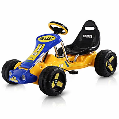 Deals β Kids Pedal Go Kart, 4 Wheel Ride On Car, Pedal Powered Ride On Toys For Boys & π§ Girls With Adjustable Seat, Pedal Cart For Kids 37"Γ 24.8"Γ 20.1" (Yellow) β€οΈ 1 Deals β Kids Pedal Go Kart, 4 Wheel Ride On Car, Pedal Powered Ride On Toys For Boys & π§ Girls With Adjustable Seat, Pedal Cart For Kids 37"Γ 24.8"Γ 20.1" (Yellow) β€οΈ