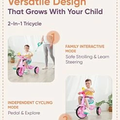 Best deal π 2 In 1 Kids Tricycles Age 18 Month To 3 Years, EVA Wheels Upgraded, Gift Toddler Tricycle, Trikes For Toddlers 2 To 3 Year Old With Push Handle And Duck Bell, Pink Eva Wheel-blue π₯ 12 Best deal π 2 In 1 Kids Tricycles Age 18 Month To 3 Years, EVA Wheels Upgraded, Gift Toddler Tricycle, Trikes For Toddlers 2 To 3 Year Old With Push Handle And Duck Bell, Pink Eva Wheel-blue π₯ -Kids' Tricycles Sales 41y1H13J3WL