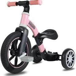 Discount 🌟 KRIDDO 3-in-1 Kids Tricycles For 2-3 Year Old, Toddler Balance Bike With Big Front Wheel, Convertible Trike And Bicycle For Boys 👧 Girls 18 Month To 4 Years, Removable Pedals For Push And Ride Fun, M Blue 🥰 -Kids' Tricycles Sales 41y1Y hVOEL. AC