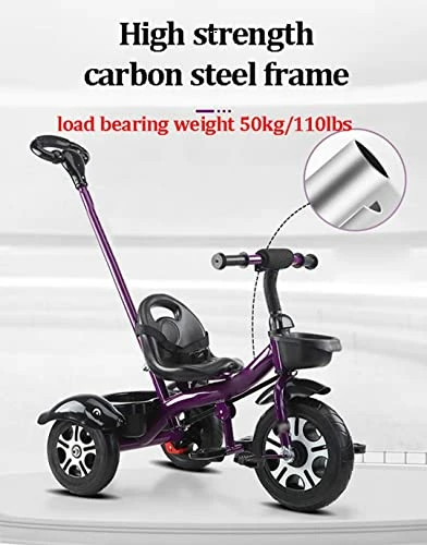 Flash Sale ๐ LSQXSS Kids Tricycles For Age 18 Month To 3 Years,Toddler Trikes With Auxiliary Push Handle,3 Wheelers Bicycle For Boys And ๐ง Girls,Non-Inflatable Titanium Wheel,Ride-on Bikes Blue ๐งจ 2 Flash Sale ๐ LSQXSS Kids Tricycles For Age 18 Month To 3 Years,Toddler Trikes With Auxiliary Push Handle,3 Wheelers Bicycle For Boys And ๐ง Girls,Non-Inflatable Titanium Wheel,Ride-on Bikes Blue ๐งจ - Image 2