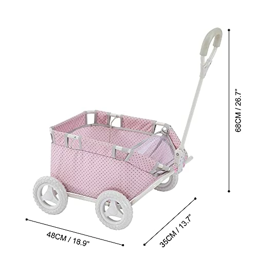 Top 10 π€© Polka Dots Folding Princess Baby Doll Wagon, Stuffed Animal, Toy Storage Wagon, Pink Polka D π₯° 3 Top 10 π€© Polka Dots Folding Princess Baby Doll Wagon, Stuffed Animal, Toy Storage Wagon, Pink Polka D π₯° - Image 3
