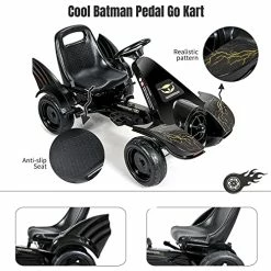Top 10 😍 HONEY JOY Go Kart For Kids, 4 Wheel Pedal Powered Go Cart With Steering Wheels & Adjustable Seat, Safety Hand Brake, Non-Slip Tires, Outdoor Off-Road Racer Ride On Pedal Car For Boy Girl (Black) 😉 -Kids' Tricycles Sales 510BAOsGyoL
