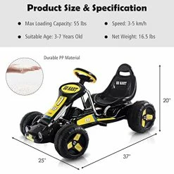 Best reviews of π Go Kart For Kids, 4-Wheel Pedal Powered Car W/ 3-Position Adjustable Seat, Steering Wheel & Anti-Slip Wheels, Outdoor Quad Racing Ride On Toy Car For Boys & π§ Girls, Ages 3-7 (Black) π 14 Best reviews of π Go Kart For Kids, 4-Wheel Pedal Powered Car W/ 3-Position Adjustable Seat, Steering Wheel & Anti-Slip Wheels, Outdoor Quad Racing Ride On Toy Car For Boys & π§ Girls, Ages 3-7 (Black) π -Kids' Tricycles Sales 510zp8q1gRL