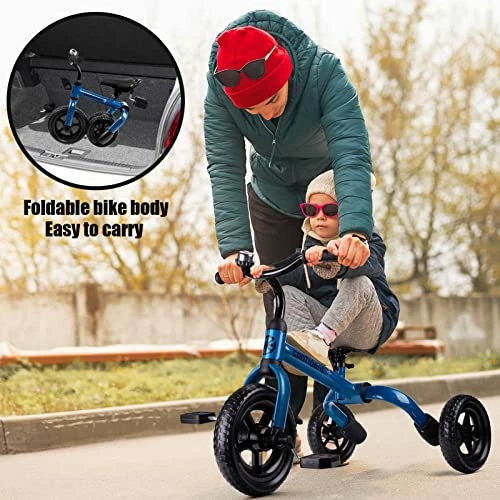 Best Sale โ๏ธ 3 In 1 Tricycle For Toddlers Age 2 3 4 Year Old, Folding Kids Bikes With Adjustable Seat And Removable Pedal, Ride-on Toys For Infant, Gift For Baby Boys ๐ง Girls ๐ฅณ Birthday Blue โจ 2 Best Sale โ๏ธ 3 In 1 Tricycle For Toddlers Age 2 3 4 Year Old, Folding Kids Bikes With Adjustable Seat And Removable Pedal, Ride-on Toys For Infant, Gift For Baby Boys ๐ง Girls ๐ฅณ Birthday Blue โจ - Image 2