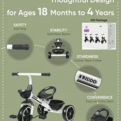 Best reviews of π KRIDDO Kids Tricycles Age 18 Month To 4 Years, Toddler Kids Trike For 1.5 To 3 Year Old, Gift Toddler Tricycles For 2 - 4 Year Olds, Trikes For Toddlers, White π 14 Best reviews of π KRIDDO Kids Tricycles Age 18 Month To 4 Years, Toddler Kids Trike For 1.5 To 3 Year Old, Gift Toddler Tricycles For 2 - 4 Year Olds, Trikes For Toddlers, White π -Kids' Tricycles Sales 513KqUycjEL