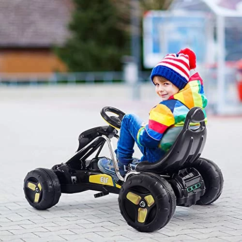 Cheapest 𧨠HONEY JOY Go Kart For Kids, 4 Wheel Quad Racing Style Pedal Car W/3-Point Adjustable Seat & Non-Slip Wheels, Pedal Powered Ride On Toy Cart For Boys π§ Girls (Black) π 7 Cheapest 𧨠HONEY JOY Go Kart For Kids, 4 Wheel Quad Racing Style Pedal Car W/3-Point Adjustable Seat & Non-Slip Wheels, Pedal Powered Ride On Toy Cart For Boys π§ Girls (Black) π - Image 7