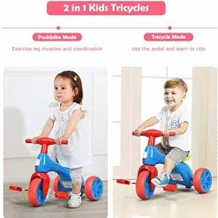 Coupon ๐ Generic FUTADA Kids Tricycle, Rider Trike With Foot Pedals, BB Sound & Storage Box, Balance Bike Walker, 3 Wheels Bicycle For Toddler 1-3 Years Old, ๐ Birthday Gift For Children ๐ง Girls Boys (Blue) โ