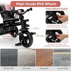 Best reviews of ❤️ BABY JOY Tricycle, 5 In 1 Toddler Bike W/ Removable Push Handle, Reversible Seat, EVA Wheel, Adjustable Canopy, Cup Holder & Storage, Ideal For Kids 1.5-5 Years Old, Tricycle For Toddler (Pink) 🥰 12 Best reviews of ❤️ BABY JOY Tricycle, 5 In 1 Toddler Bike W/ Removable Push Handle, Reversible Seat, EVA Wheel, Adjustable Canopy, Cup Holder & Storage, Ideal For Kids 1.5-5 Years Old, Tricycle For Toddler (Pink) 🥰 -Kids' Tricycles Sales 516qwGry1bL