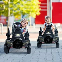 Top 10 😍 HONEY JOY Go Kart For Kids, 4 Wheel Pedal Powered Go Cart With Steering Wheels & Adjustable Seat, Safety Hand Brake, Non-Slip Tires, Outdoor Off-Road Racer Ride On Pedal Car For Boy Girl (Black) 😉 -Kids' Tricycles Sales 5195bMFdALL