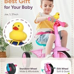 Best deal π 2 In 1 Kids Tricycles Age 18 Month To 3 Years, EVA Wheels Upgraded, Gift Toddler Tricycle, Trikes For Toddlers 2 To 3 Year Old With Push Handle And Duck Bell, Pink Eva Wheel-blue π₯ 13 Best deal π 2 In 1 Kids Tricycles Age 18 Month To 3 Years, EVA Wheels Upgraded, Gift Toddler Tricycle, Trikes For Toddlers 2 To 3 Year Old With Push Handle And Duck Bell, Pink Eva Wheel-blue π₯ -Kids' Tricycles Sales 519I5OdS5jL